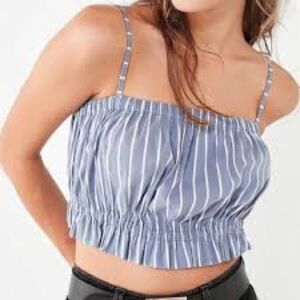 Urban Outfitters Kimchi Blue Elaina Ruffle Cropped Tank Top